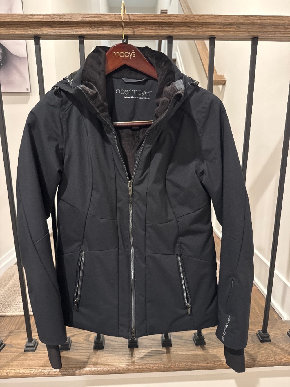 Women’s black Obermeyer ski jacket
